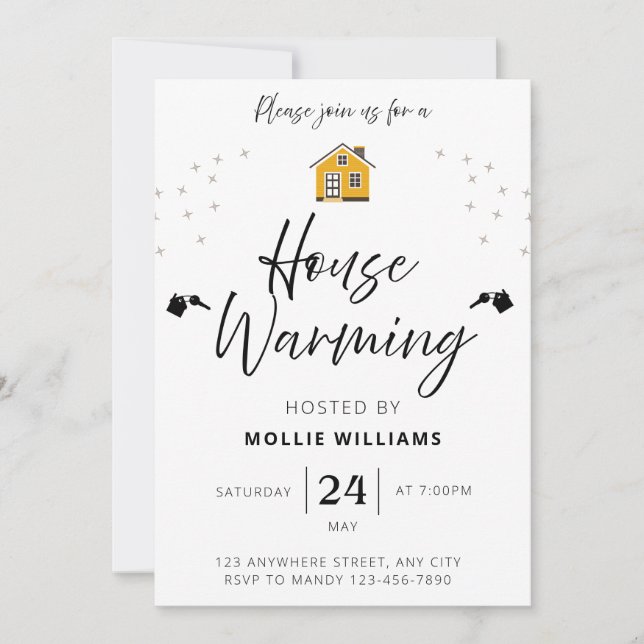 House Warming Invitation mobile invitation (Front)