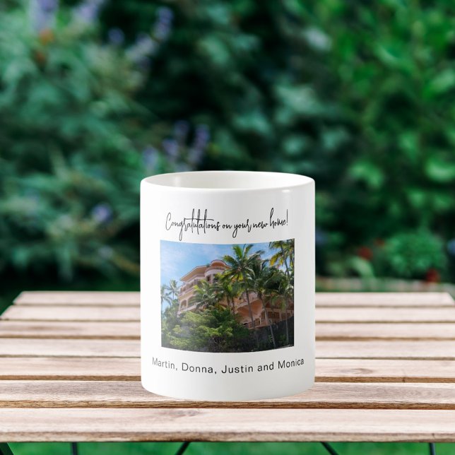 House warming photo names white coffee mug (Creator Uploaded)