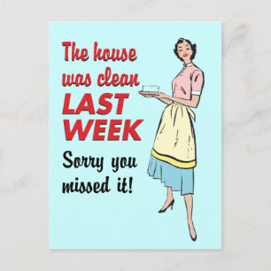 House Was Clean Postcard