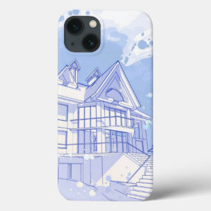 house: watercolor draw iPhone 13 case