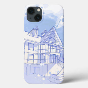 house: watercolor draw iPhone 13 case