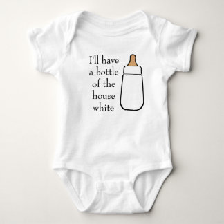 House white bottle baby shirt bodysuit one piece