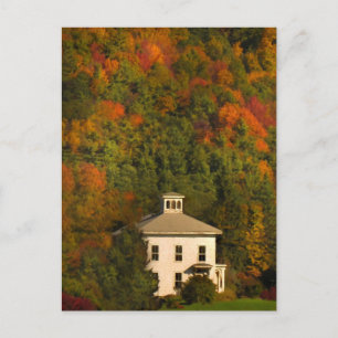 House with Cupola and Autumn Foliage Postcard
