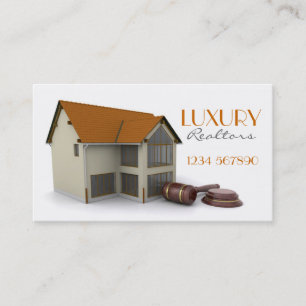 House with Gavel Business Card