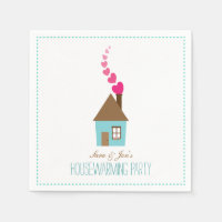 House with Hearts Housewarming Party Personalised
