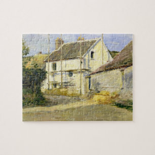 House with Scaffolding (Vintage Building Work) Jigsaw Puzzle