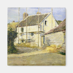 House with Scaffolding (Vintage Building Work) Magnet