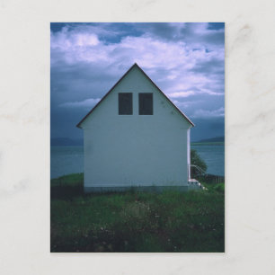 House with Stormy Sky, Hrisey Island, Iceland 2003 Postcard