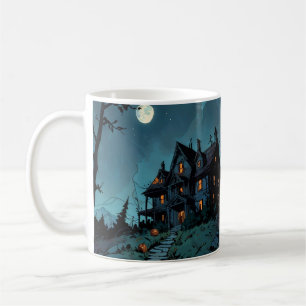 House with Treacherous Terrain and Porch Light Coffee Mug