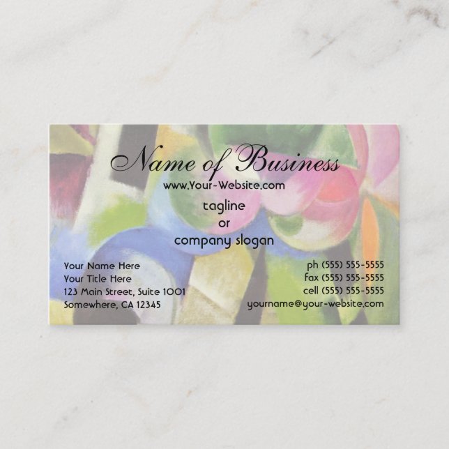 House with Trees by Franz Marc Business Card (Front)