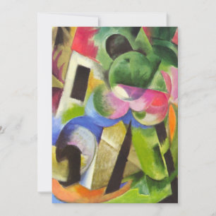 House with Trees by Franz Marc, Vintage Fine Art