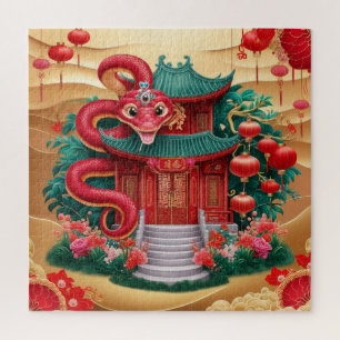 House Wood Snake Jigsaw Puzzle