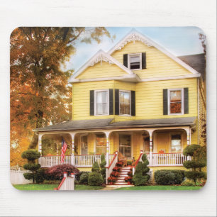 House - Yellow Lace -  Dream House Mouse Mat