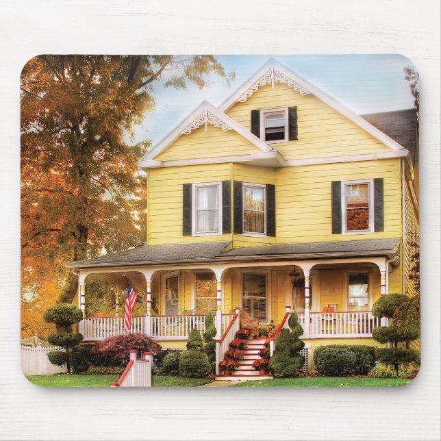 House - Yellow Lace -  Dream House Mouse Mat (Front)