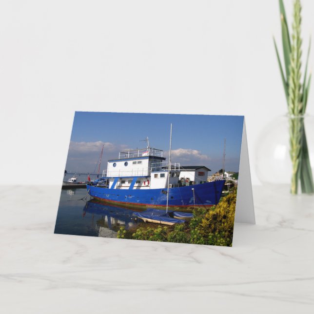 Houseboat in the Isle of Wight Holiday Card (Front)