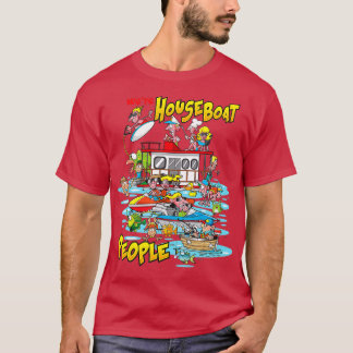 Houseboat lake party fishing swimming  T-Shirt