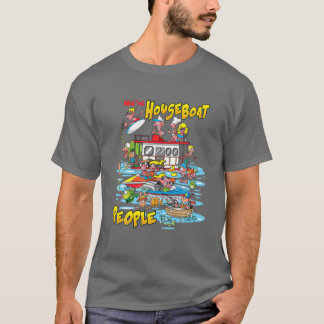 Houseboat Lake Party Fishing Swimming T T-Shirt