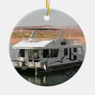 Houseboat, Lake Powell, Arizona, USA 5 Ceramic Tree Decoration