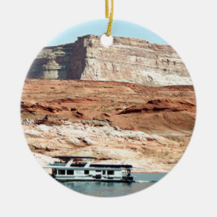 Houseboat, Lake Powell, Arizona, USA 7 Ceramic Tree Decoration