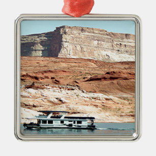 Houseboat, Lake Powell, Arizona, USA 7 Metal Tree Decoration