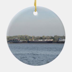 Houseboats Ceramic Tree Decoration