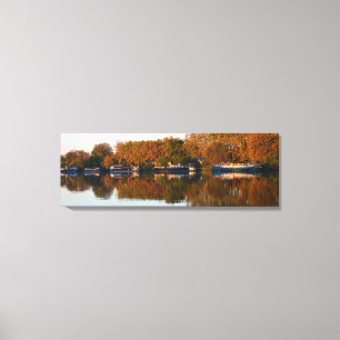 Houseboats on the river Rhone Canvas Print