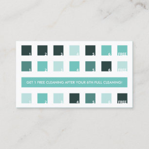 HOUSECLEANING customer appreciation (mod squares) Loyalty Card