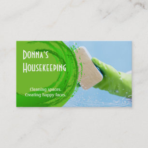HouseCleaning Housekeeper Maid Business Card
