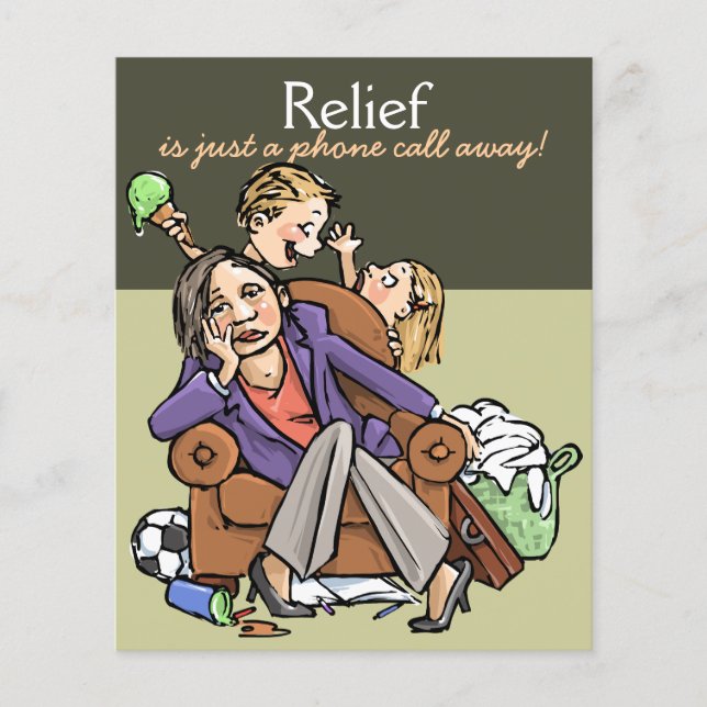 Housecleaning service advertising promo card 4x5 (Front)