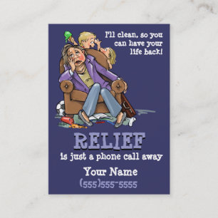 Housecleaning service business card PPL