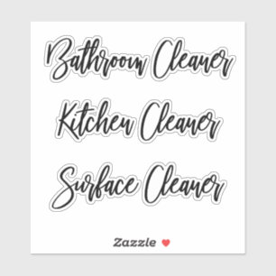 Household Cleaning Spray Bottle Labels