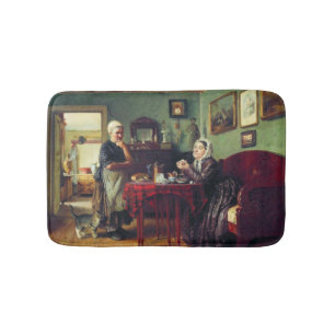 Household Conversation (by Konstantin Makovsky) Bath Mat