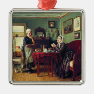 Household Conversation (by Konstantin Makovsky) Metal Tree Decoration