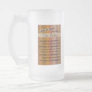 Household Rules Frosted Mug