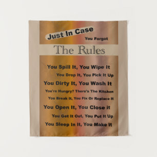 Household Rules Tapestry