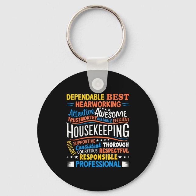 Housekeeng Appreciation Environmental Services Wee Key Ring (Front)