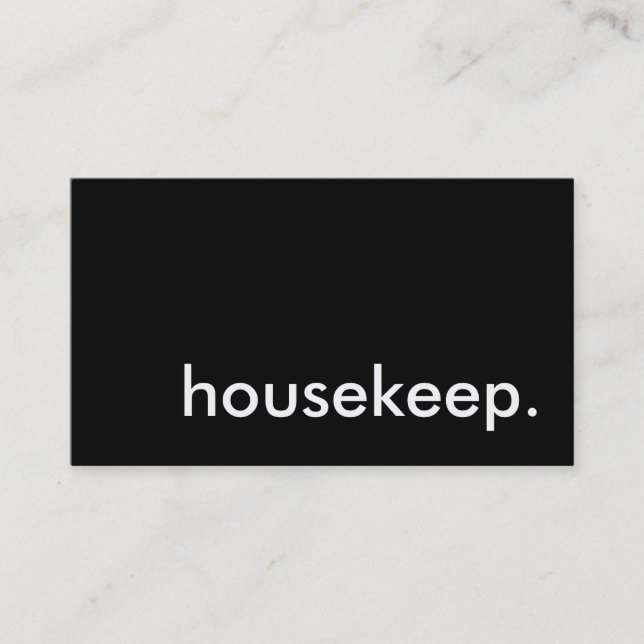 housekeep. business card (Front)