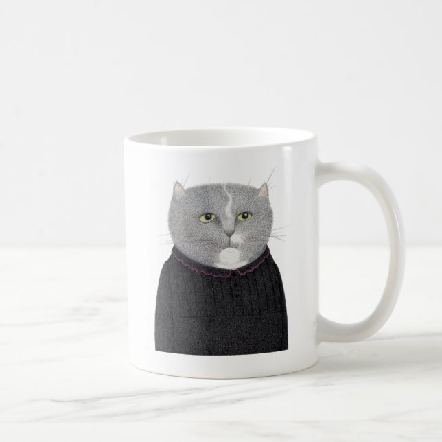 HOUSEKEEPER CAT White Mug (Right)