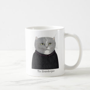 HOUSEKEEPER CAT White Mug + Text