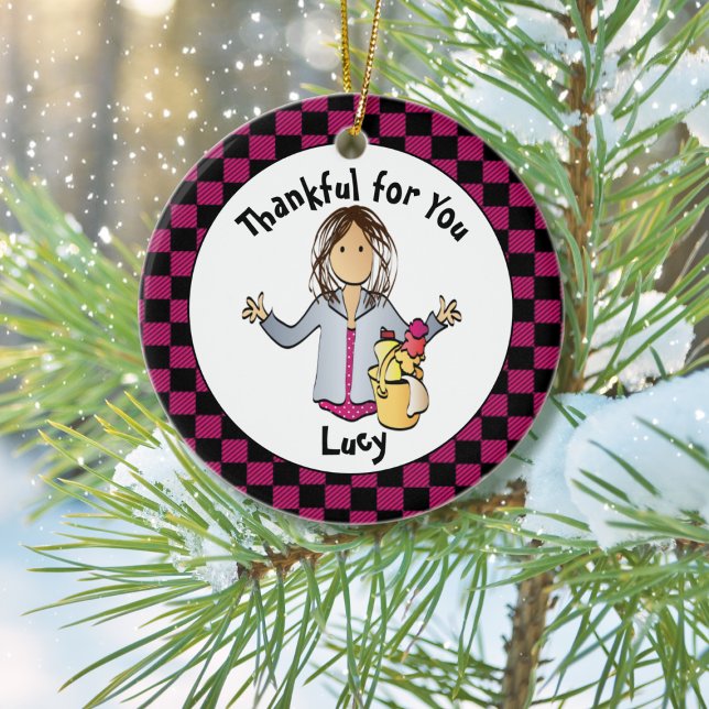 Housekeeper Cleaning Lady Christmas Appreciation  Ceramic Tree Decoration (Creator Uploaded)