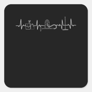Housekeeper Heartbeat Cleaning Vacuum Cleaner Square Sticker
