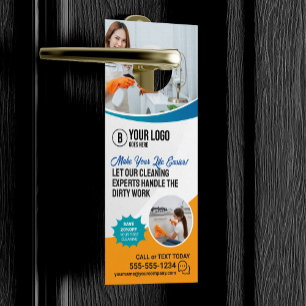 Housekeeper House Office Cleaning Maid Service Door Hanger