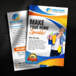 Housekeeper House Office Cleaning Maid Service Flyer<br><div class="desc">Looking for a professional and eye-catching flyer to promote your cleaning services? Look no further! This customisable template is perfect for house cleaning, maid services, move-in/out cleaning, and more. Easily edit the text and images to match your brand and add your own logo and contact information. The modern layout and...</div>
