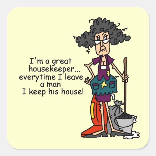 Housekeeper Humour Square Sticker (Front)