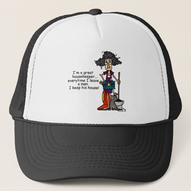 Housekeeper Humour Trucker Hat (Front)