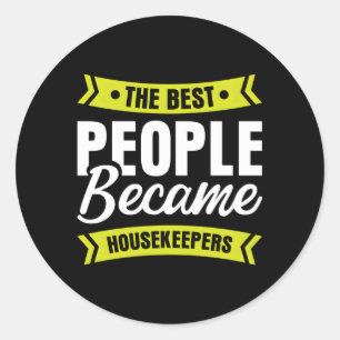 Housekeeper Maid Housemaid Handmaiden Classic Round Sticker