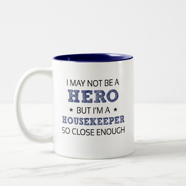 Housekeeper Novelty Two-Tone Coffee Mug (Left)