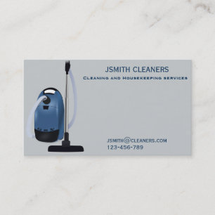 Housekeeper or cleaner freelance cleaning business business card