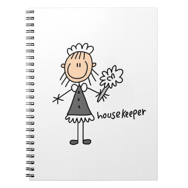 Housekeeper Stick Figure Notebook (Front)