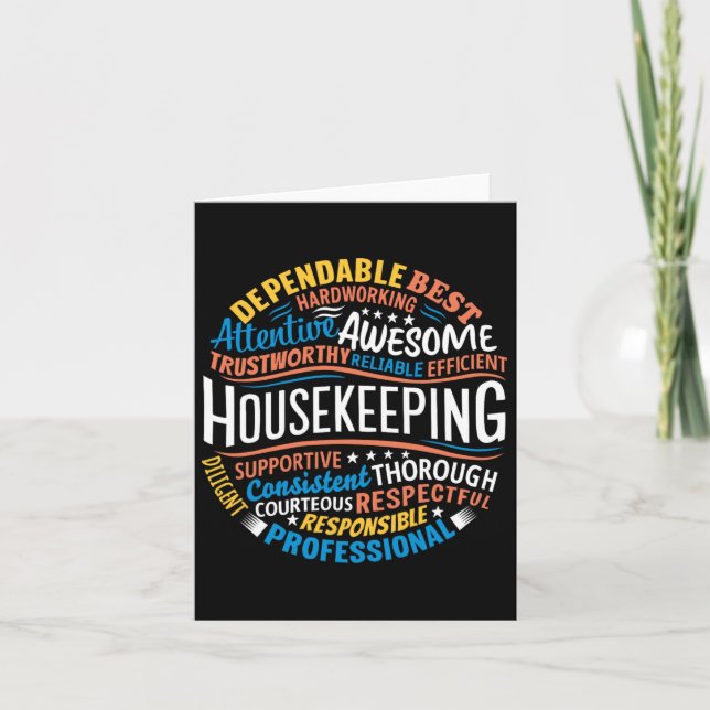 Housekeeping Appreciation Gifts Environmental Serv Card (Front)